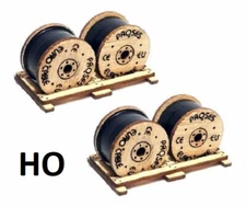 HO Scale - (HL-K-05) Cable Drums (4) - (2) Pallets, KITS, BAC-39108