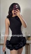 ZARA NEW SHORT MATCHING VOLUMINOUS PLAYSUIT DRESS BLACK XS-XXL 8453/777 9322/777