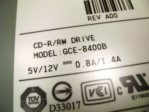 Dell Desktop CD Burner IDE GCE-8400B 0P012 5P012 Black Bezel - Picture 3 of 7