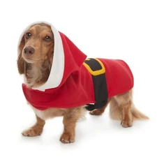 Dog SANTA SUIT Christmas Puppy Jammies SMALL Costume Coat - One Piece  SALE