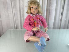  Künstlerpuppe Pamela Erff Porzellan Puppe 80 cm Top Zustand   