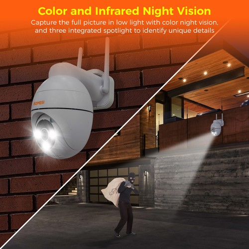 Aomeisi 5MP 2.4Ghz WiFi Security Camera Outdoor,Auto-Zoom Tracking,CloudEdge App - Picture 4 of 9