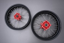 Spoked Supermoto Front+ Rear Wheels Rims For HONDA CRF 450 RX ENDURO 2020-24 17"