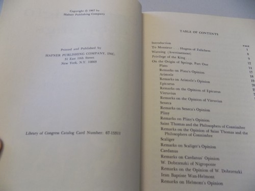 Cave-Related Book / ON THE ORIGIN OF SPRINGS by Pierre Perrault / E100 - Picture 3 of 4