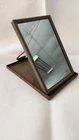 Vtg USA Military army folding camp mirror, stand or hang compact metal, WW2?