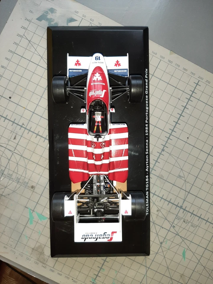 F1,Toleman TG184,Ayrton Senna, 1984, Portuguese Gp 1/24. Die Cast - Immagine 2 di 4