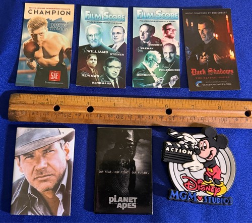 LOT-vintage MOVIE/SOUNDTRACK FRIDGE MAGNET Film Score/Indiana Jones/Planet Apes