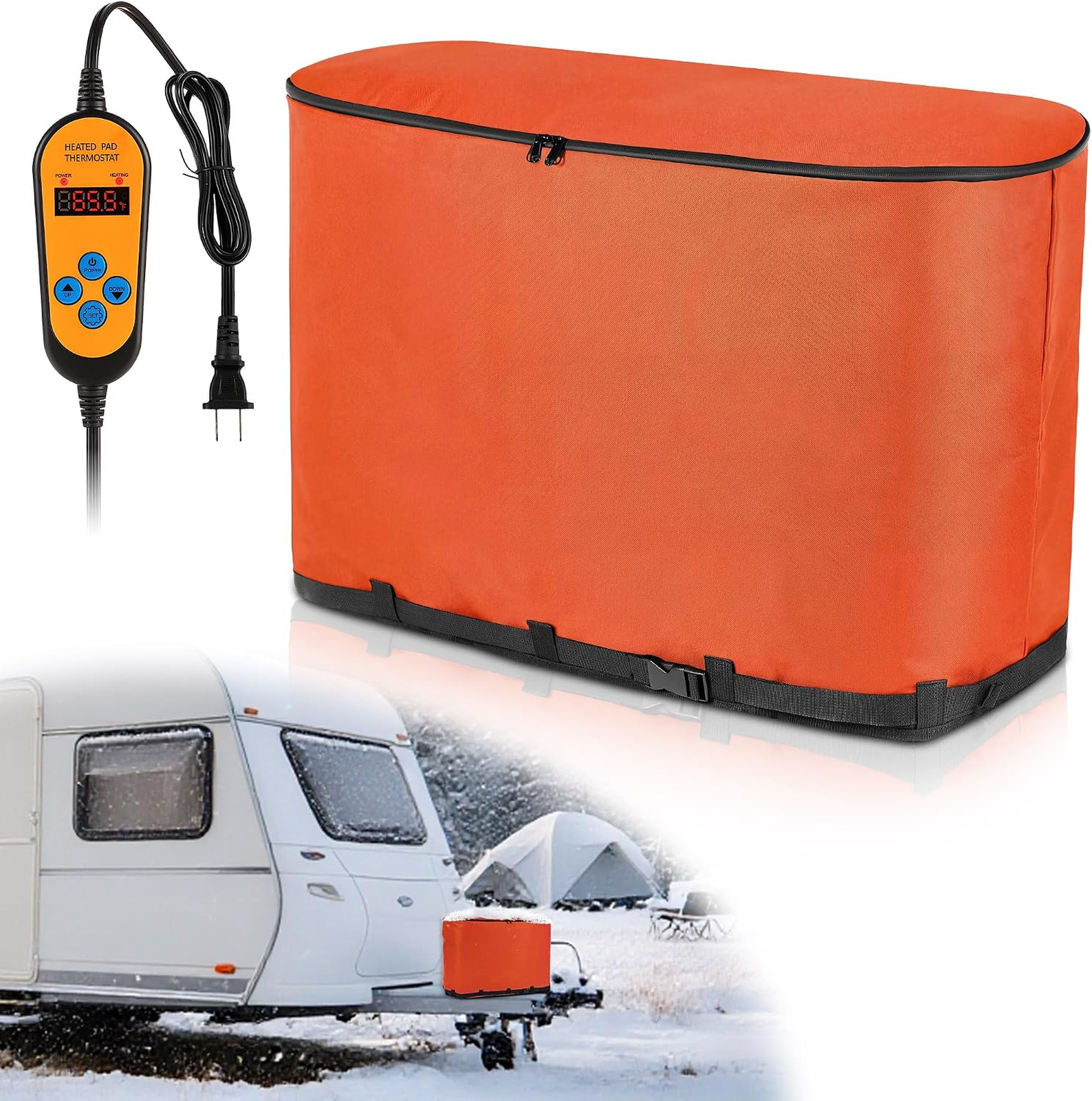 Dual Propane Tank Heater Blanket Thermostat Control (41-122°F) and ...