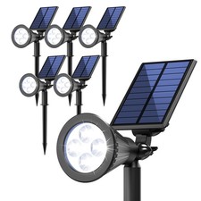 Solar Lights Outdoor Waterproof IP65,6500K Super Bright LED,2 Lighting Modes,...