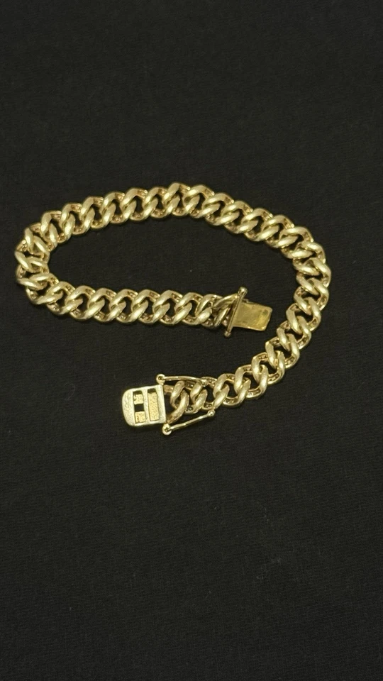 Brazalete cubano de diamantes naturales de 2,5 quilates de oro macizo de 10k. 7 pulgadas 6 mm  Foto 4 de 4