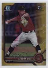 2022 Bowman Draft Chrome Gold Refractor /50 Landon Sims #BDC-72 3hd