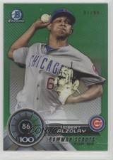 2018 Bowman Scouts' Top 100 Green Refractor 1/99 Adbert Alzolay #BTP-86 1b8