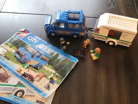 LEGO 60117 City Camper Van Truck Camping Trailer BBQ Grill w/Instructions Set