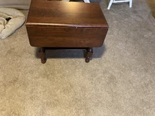 Cherry Wood Dropleaf End Table Side Table
