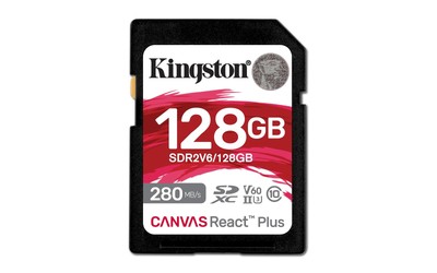 Kingston Canvas React Plus V60 SD 128GB SDXC UHS-II 280R/100W U3 V60 for Full...
