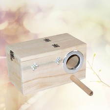 Wooden Bird House For Parrots Nesting Holder With Random Opening