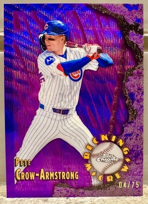 JERSEY NUMBER MATCH! 2026 Topps Chrome Pete Crow-Armstrong Purple Wave 4/75 CUBS
