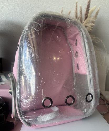Pet Backpack Carrier with Harness Bubble Clear Front for Cats Small Dogs Bunnies - 第 5/7 張圖片