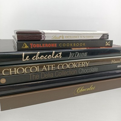7x Schokolade Kochbücher Buchpaket Toblerone Lindt Delia Le Chocolat Hamlyn