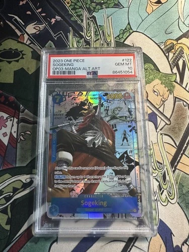 2023 ONE PIECE OP03-PILLARS OF STRENGTH MANGA ALTERNATE ART #122 SOGEKING PSA 10