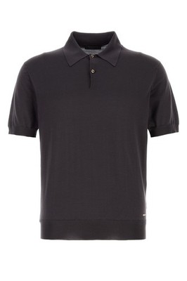 PRADA Dark Brwon Silk Polo Shirt New & Authentic