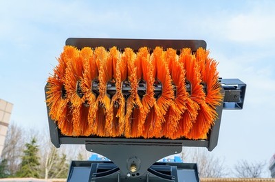 Snow Angle Sweeper 1000mm TYPHON STOMP 509 Mini Skid Steer Snow Brush Attachment