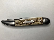 Vintage Colonial 2-blade fish knife with scaler and bottle opener, pocket-ready