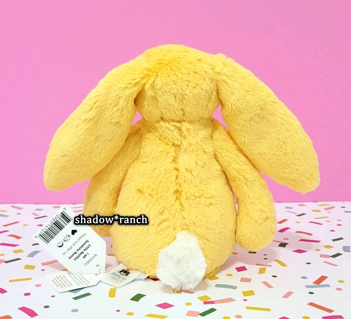 Jellycat Bashful Sunshine Bunny RETIRED Small 8” Yellow Stuffed