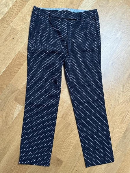 Women Marella Trousers Navy Cotton 36