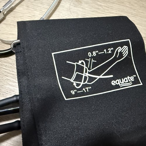 Equate Sphygmomanometer Blood Pressure With Stethoscope New Adult Size 9" To 17"