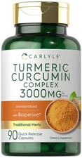 Carlyle Turmeric Curcumin with Black Pepper 3000mg  90 Powder Capsules 