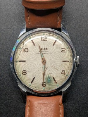 VINTAGE swiss made Rare Albo Antimagnetic 8066/2