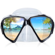 Snorkel Diving Panoramic HD Swim , Anti-Fog Scuba Diving Goggles,Tempered Gla...