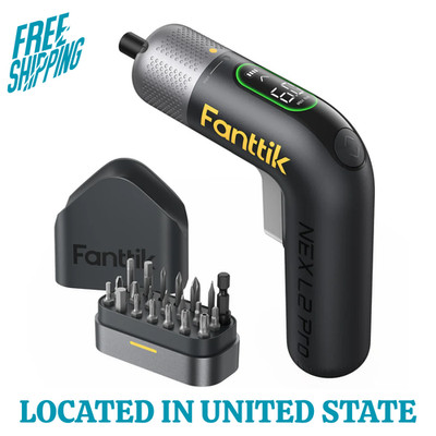 Fanttik L2 Pro Cordless Electric Screwdriver, 20 Bits 6Nm Digital Screen 2000mAh