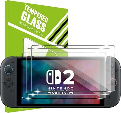 for NS/Nintendo Switch 2 Screen Protector-HD Tempered Glass Crystal Clear,Ant...
