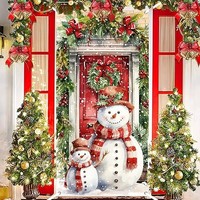 Schneemann-TüRdekoration 90X185 Cm, Weihnachtsdekoration Zum AufhäNgen