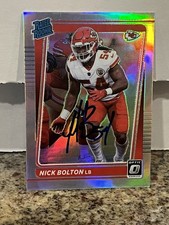 2021 PANINI DONRUSS OPTIC SILVER CHIEFS NICK BOLTON AUTO SIGNED RATED RC ROOKIE