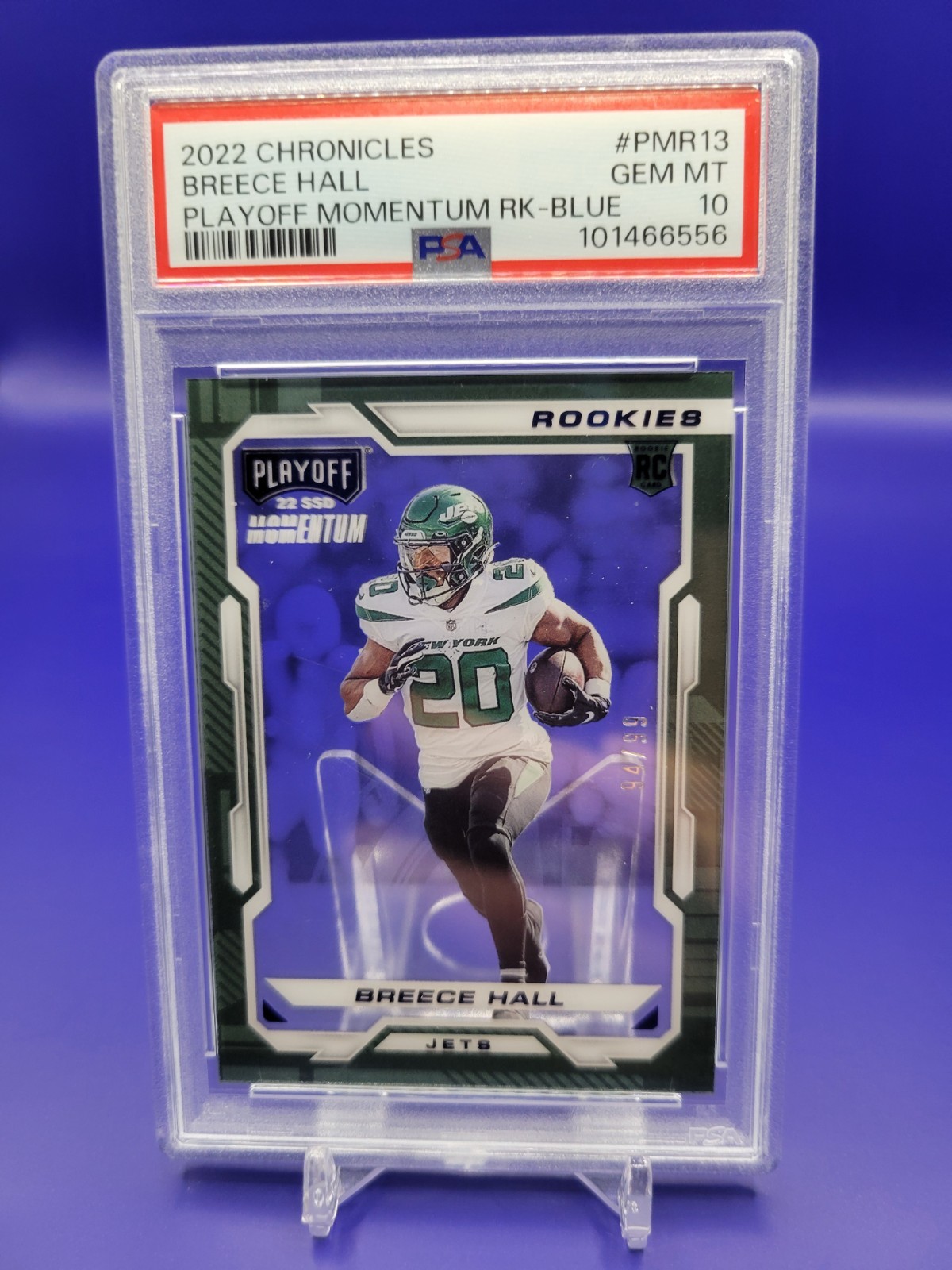 Breece Hall Panini Chronicles Playoff Momentum Rookies #PMR13 Blue