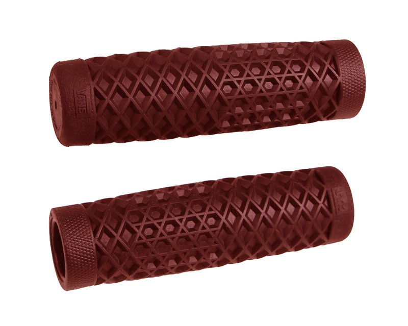 Poignées ODI Vans Cult V rouge avec grip gaufré anti-dérapant vtt