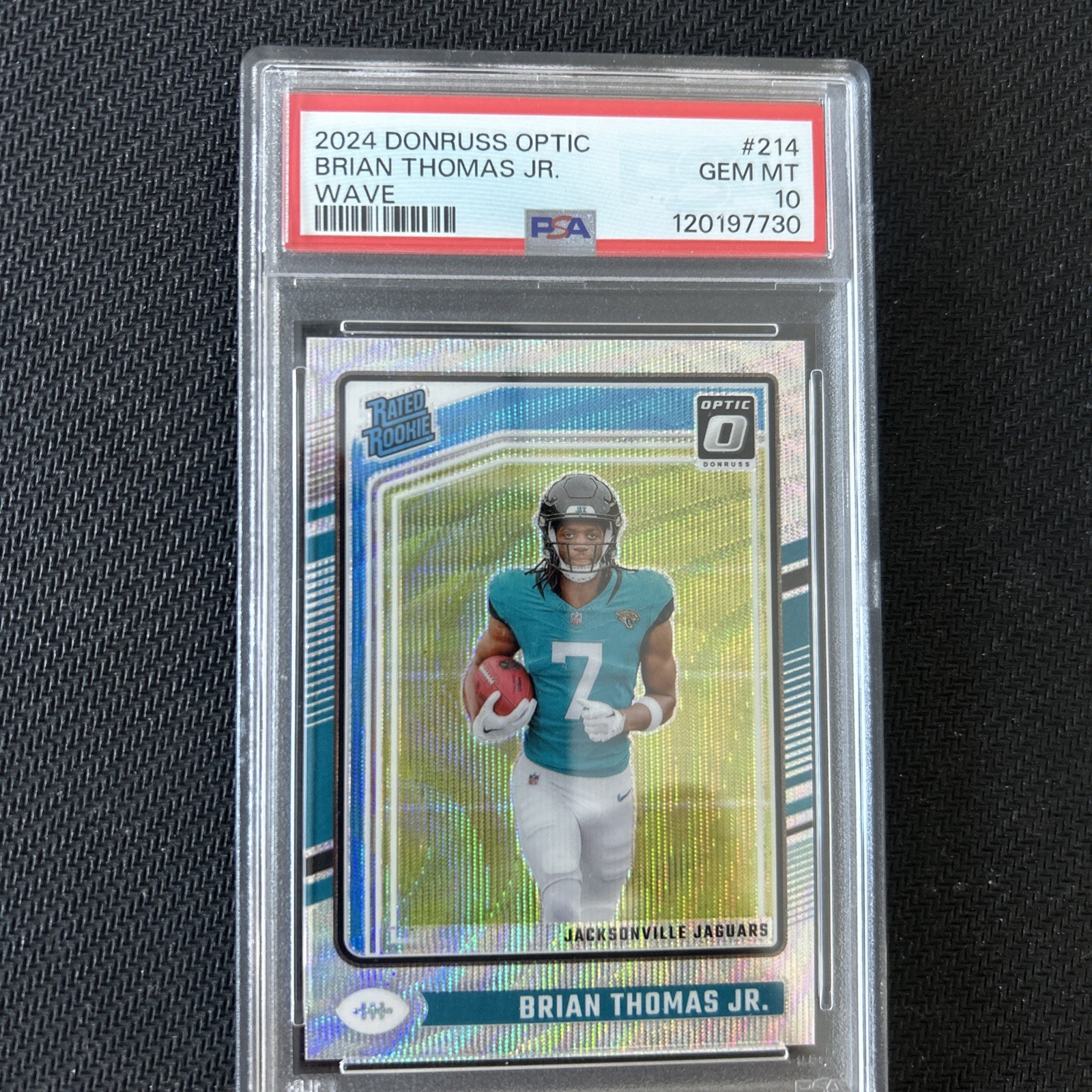 2024 PANINI DONRUSS OPTIC WAVE #214 BRIAN THOMAS JR. ROOKIE RC /300 PSA 10