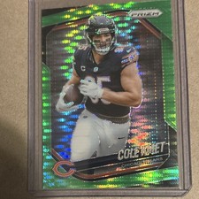 2025 Panini Prizm Green Pulsar Prizm Cole Kmet #112 Chicago Bears Football Card