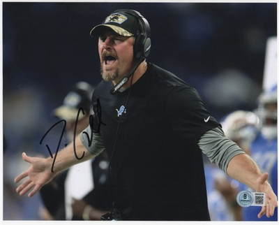 #ad Dan Campbell autographed signed 8x10 photo Beckett BAS COA Detroit Lions NFL HC $200.00