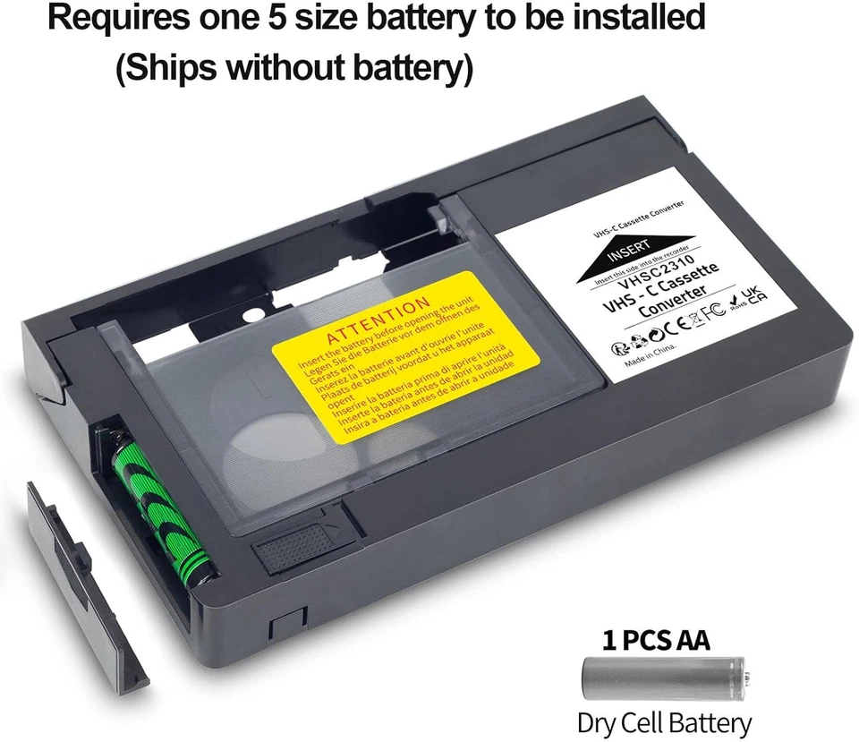 Convertidor VHS a Digital, Adaptador De Casete VHS-C Compatible Con Videocámaras - Imagen 2 de 4