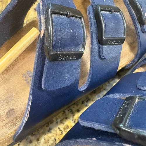 Sandali Birkenstock Betula Florida blu slide taglia 38 N 7-7,5 plantare morbido - Foto 5 di 13