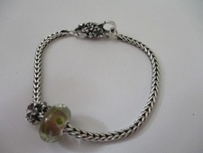 Trollbeads limitiertes Armband mit Glücksklee LAA 925 S  ca. 18,5 cm neu