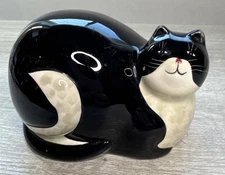 Warren Kimble Black Tuxedo Fat Cat Ceramic Sponge Holder Boston Warehouse 5"