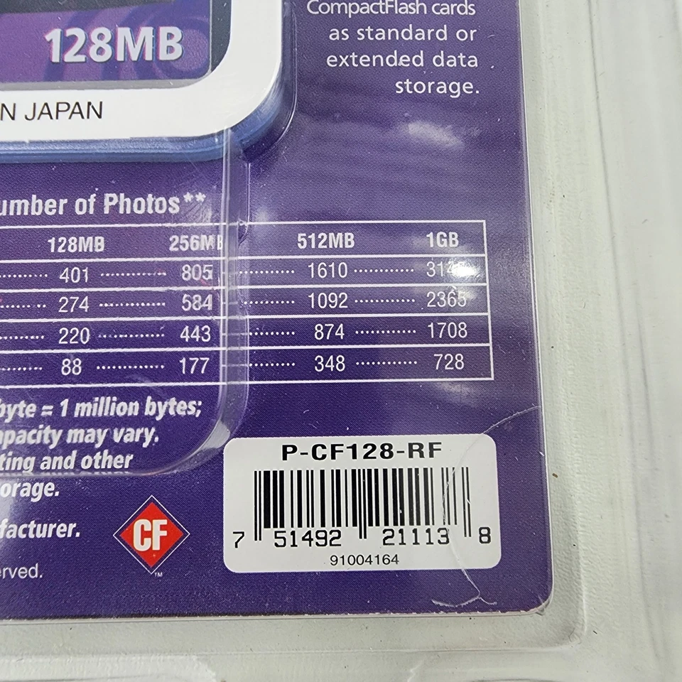 PNY 128 MB Compact Flash Memory Card - VGC (P-CF128-RF) - Image 3 of 4