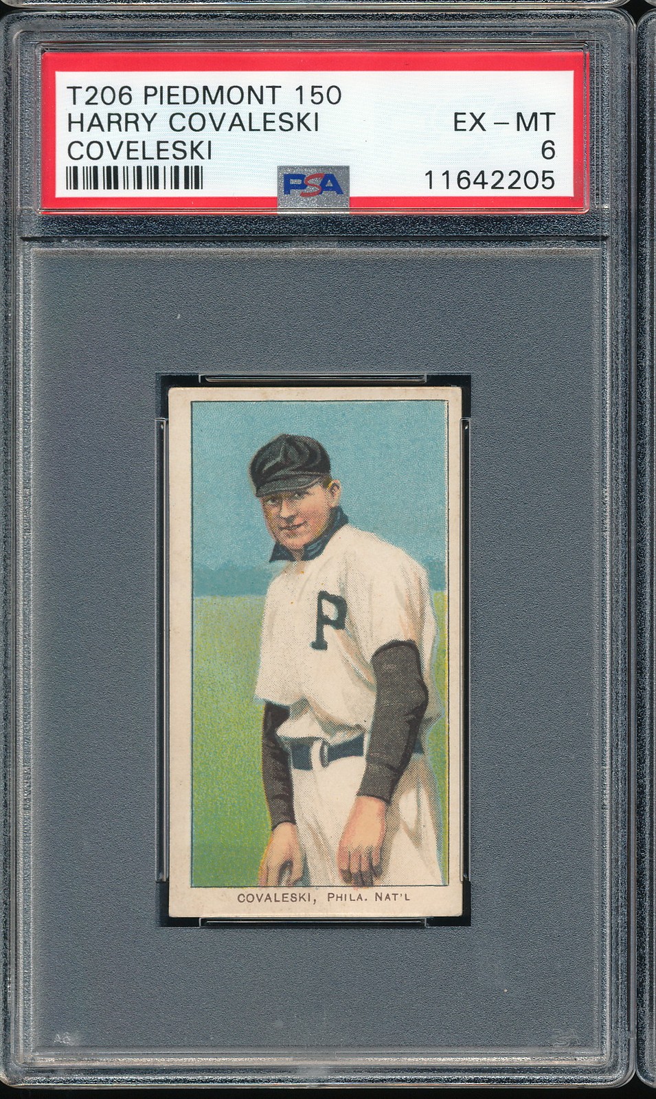 T206 Piedmont 150/25 Harry Covaleski PSA 6 - Philadelphia Phillies - POP 24!