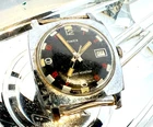 VINTAGE 1971 MEN'S TIMEX Marlin Black/Red/White Dial MCM SQUARE Date RUNS