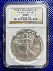 2014 (S) * NGC * Silver Eagle S$1 * MS69 *  San Franciso Mint * #3855187-066